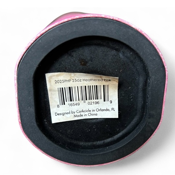 Corkcicle Heathered Pink Water Bottle 25oz - Picture 2 of 2